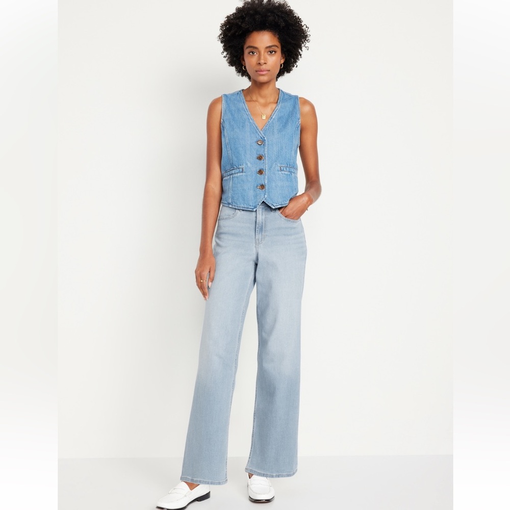 Old Navy Wow Wide Leg, Light Wash, 8